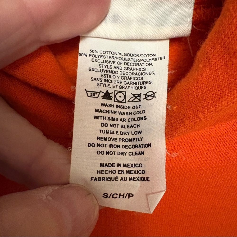 NFL Team Apparel Denver Broncos Womens Hooded Orange Sweatshirt size Small - Picture 5 of 8